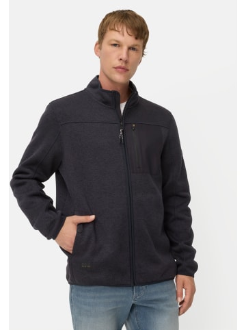 Camel Active Fleecejacke mit hohem Stehkragen in Navyblau