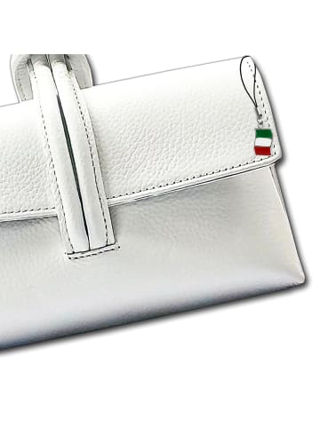 Florence Florence Abendtasche, Umhängetasche Leder weiß ca. 23cm