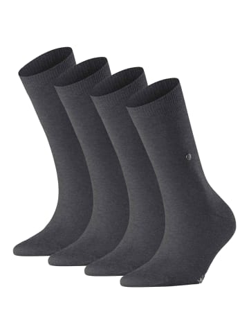 Burlington Socken 4er Pack in Dunkelgrau