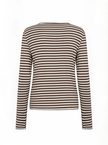 Levete Room T-Shirt LR-IKA in 8125C - FONDUE FUDGE COMBI
