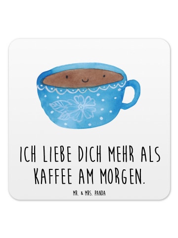 Mr. & Mrs. Panda Untersetzer für Gläser Kaffee Tasse mit Spruch in Weiß