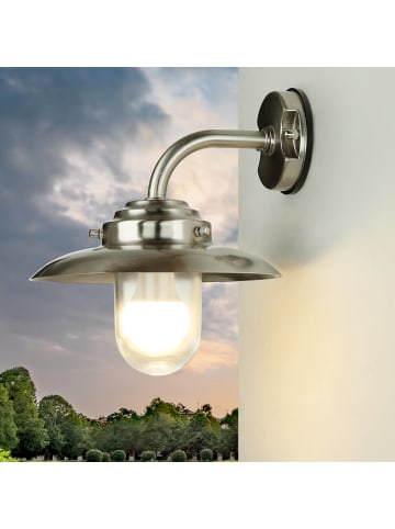 Licht-Erlebnisse Außen Wandlampe (B)30 x (H)27 cm in Nickel mattNickel matt