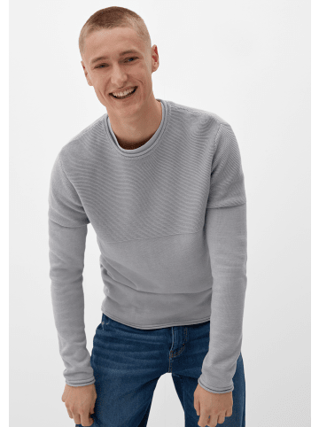 QS Strickpullover langarm in Grau