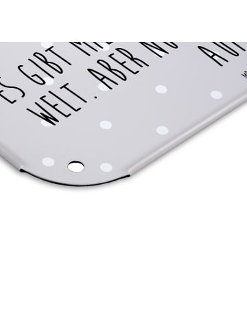 Mr. & Mrs. Panda Schild Pinguin mit Kind mit Spruch in Grau Pastell