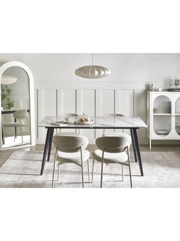 Beliani Esszimmertisch RODALLO in Grau/Schwarz - (W) 90 x (H) 75 x (L) 160 cm