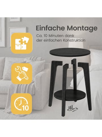 VASAGLE Beistelltisch Maezo in Schwarz - (B)40 x (H)50 x (T)40 cm