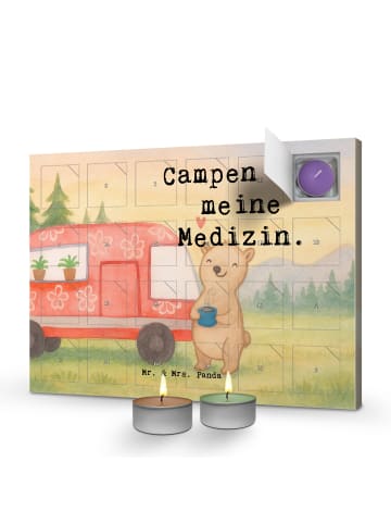 Mr. & Mrs. Panda Adventskalender Bär Camper Design mit Spruch in Weiß