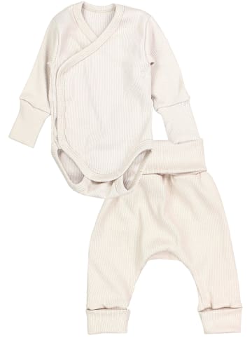 TupTam Baby Bekleidung Langarmbody Hose 2er Set in beige