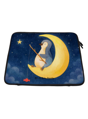 Mr. & Mrs. Panda Laptop Tasche Pinguin Mond Design ohne Spruch in Weiß