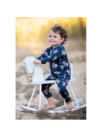 Makoma Strampler Floral in blau