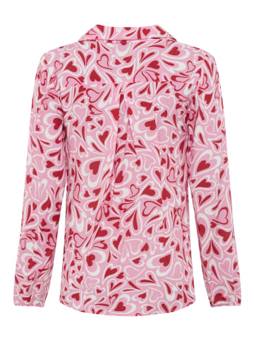 Laura Scott Longbluse in pink-gemustert