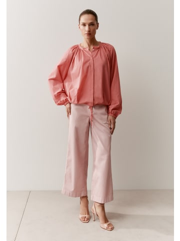 More & More verkürzte, weite Baumwoll-Stretch-Hose in new rose