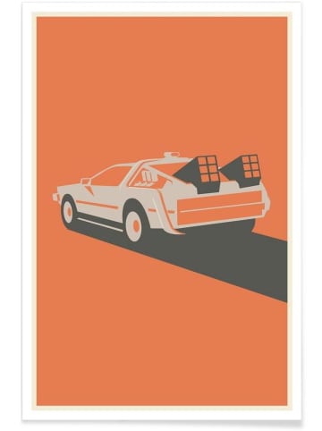 Juniqe Poster "Back to the Future" in Orange