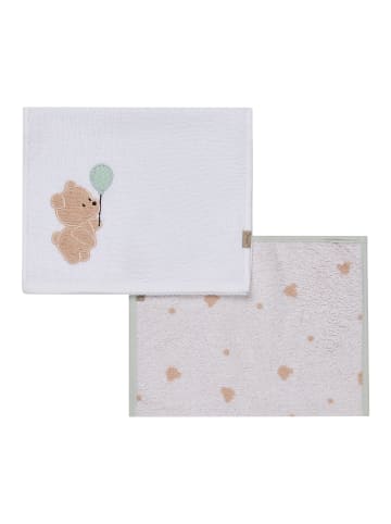 Sterntaler Kinderhandtuch 2er-Pack BÄR Bo in weiß