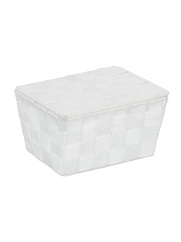 relaxdays 10 x Aufbewahrungskorb in Weiß - (B)19,5x (H)10,5 x (T)14,5 cm