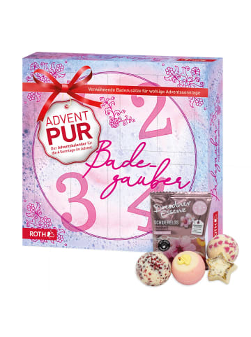 ROTH PUR Adventskalender mit nur 4 Türchen, gefüllt - Badezauber in Bunt