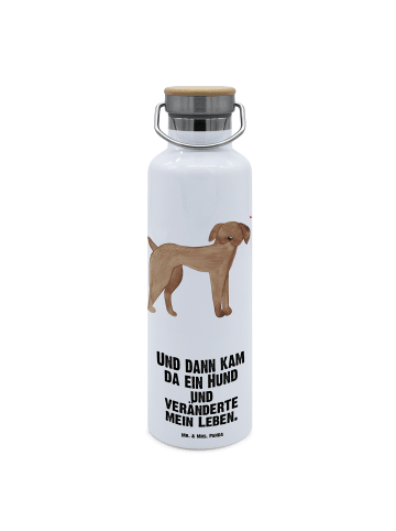 Mr. & Mrs. Panda Trinkflasche Hund Dogge mit Spruch in Weiß