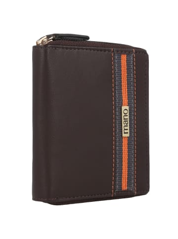mano Don Leonardo Geldbörse RFID Leder 10 cm dunkelbraun