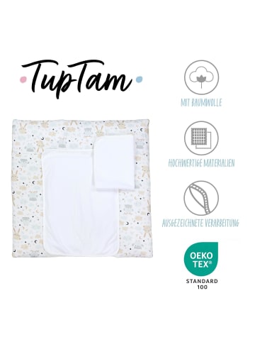 TupTam Wickelauflage inkl. 2 Frotteebezüge in beige/grau