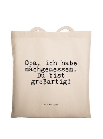 Mr. & Mrs. Panda Henkeltasche Opa, ich habe nachgemessen.... mit... in Creme