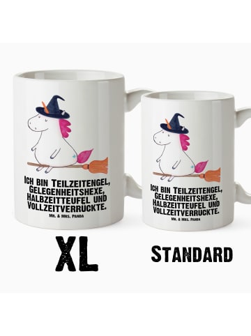 Mr. & Mrs. Panda Tasse Einhorn Hexe mit Spruch in Weiß