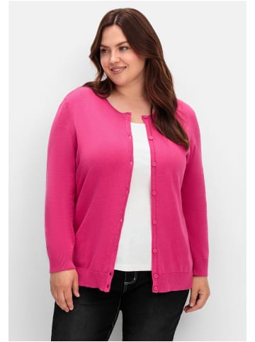 sheego Feinstrickjacke in fuchsia