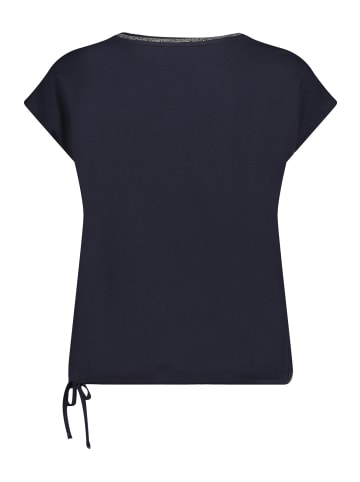 BETTY & CO Patchwork-Shirt mit Print in Dark Blue/Nature