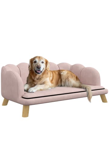 Pawhut Hundesofa Rosa 98,5B x 60,5T x 35,5H cm