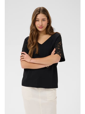 Cream Kurzarm-Bluse CRSuny Loose fit in Pitch Black
