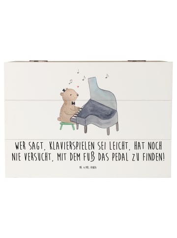 Mr. & Mrs. Panda Geschenkdose Klavier Herausforderung mit Spruch in Weiß