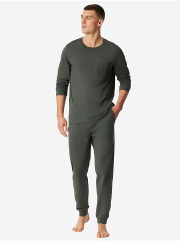 Schiesser Pyjama Modern Nightwear in dunkelgrün