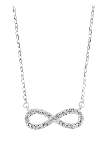 Adeliás Damen Halskette mit Anhänger – Unendlichkeitszeichen aus 925 Silber in silber