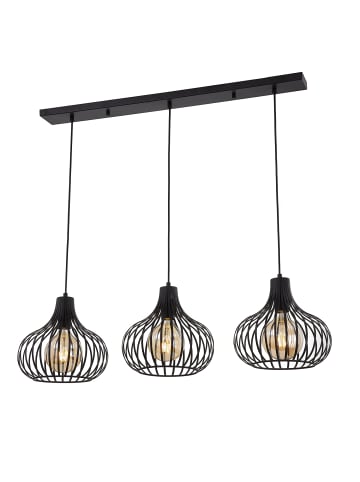 home24 Pendelleuchte Vorey II in Schwarz