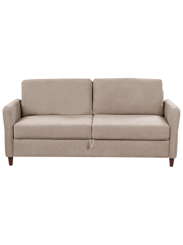 Beliani 3-Sitzer Sofa MARE in Beige/Braun - (W) 184 x (H) 88 x (L) 77 cm