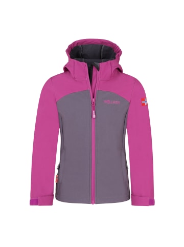 Trollkids Softshelljacke Kristiansand in fresh berry/graphite