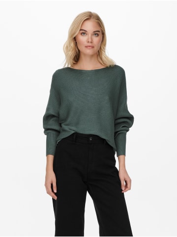 ONLY Kurzer Stretch Strickpullover Langarm Sweater ONLADALINE in Grün