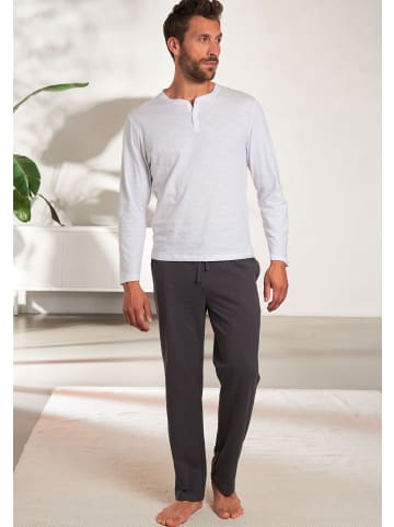 AUTHENTIC LE JOGGER Pyjama in blau-navy / weiß-grau