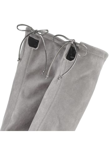 LASCANA Overkneestiefel in hellgrau