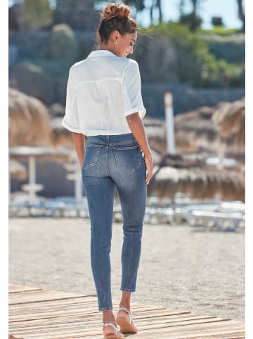 LASCANA High-waist-Jeans in blue-washed