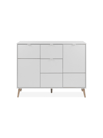 CALICOSY Sideboard KLINT in Weiß - (W) 115 x (H) 90 x (L) 40 cm