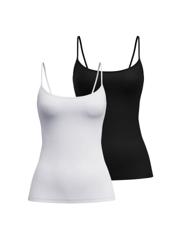 Calida Unterhemd 2er Pack in Weiß/Schwarz