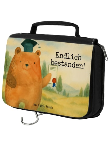 Mr. & Mrs. Panda Kulturtasche Bär Prüfung Design mit Spruch in Weiß