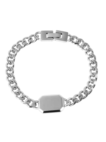 Adeliás Unisex Armband – Panzerarmband aus Edelstahl 19,5 cm in schwarz