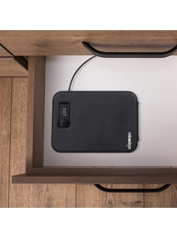 relaxdays Sicherheitsbox in Schwarz - (B)17 x (H)5,5 x (T)25 cm