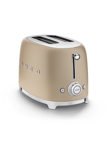 Smeg 2-Schlitz-Toaster 50' s Retro Style in Matt Champagner