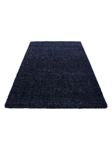 Teppich Boss Hochflor Teppich Lux Marineblau