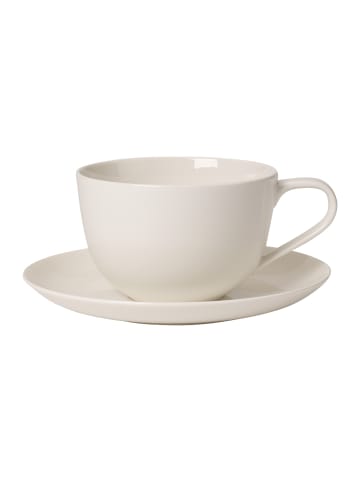 Villeroy & Boch Frühstückstasse mit Untertasse For Me 300 ml weiß in weiß