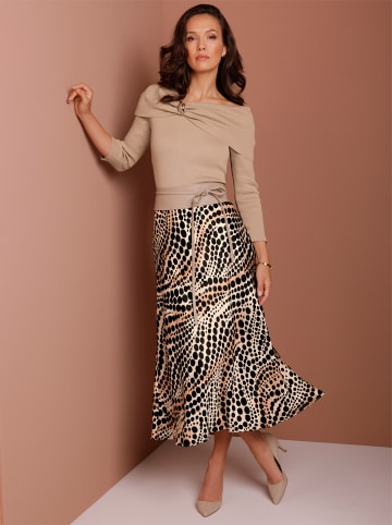 creation L Seiden-Mix-Pullover in beige