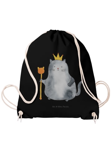 Mr. & Mrs. Panda Beutel Katze König ohne Spruch in Schwarz