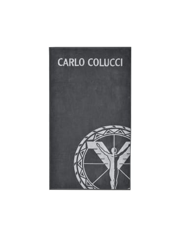 Carlo Colucci Strandtuch Stefano in Grau und Silber